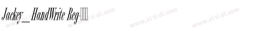 Jackey_HandWrite Reg字体转换